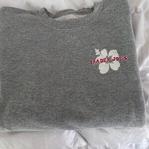 Trader Joes Gray Crewneck Pullover